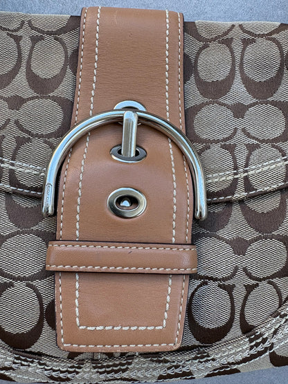 Coach Soho Brown Monogram Shoulder Bag