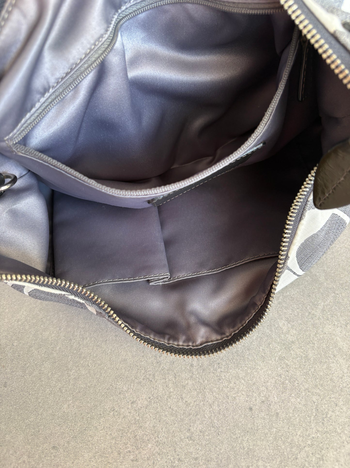 Coach Grey Monogram Shoulder Bag