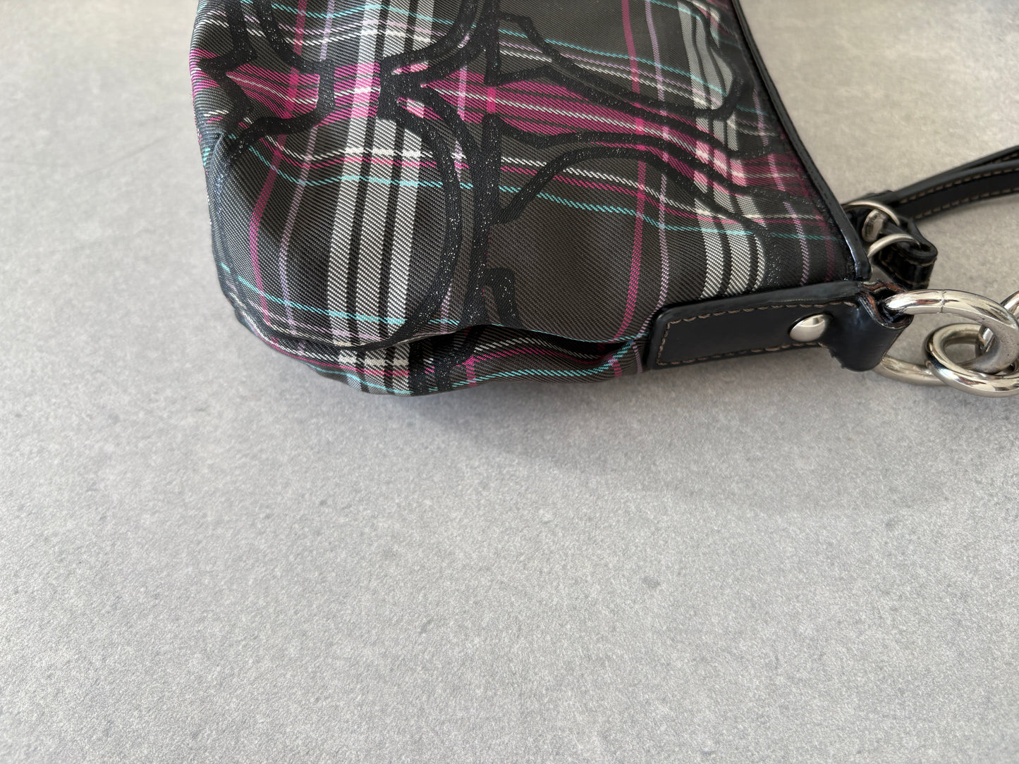 Coach Poppy Tartan Shoulder Bag