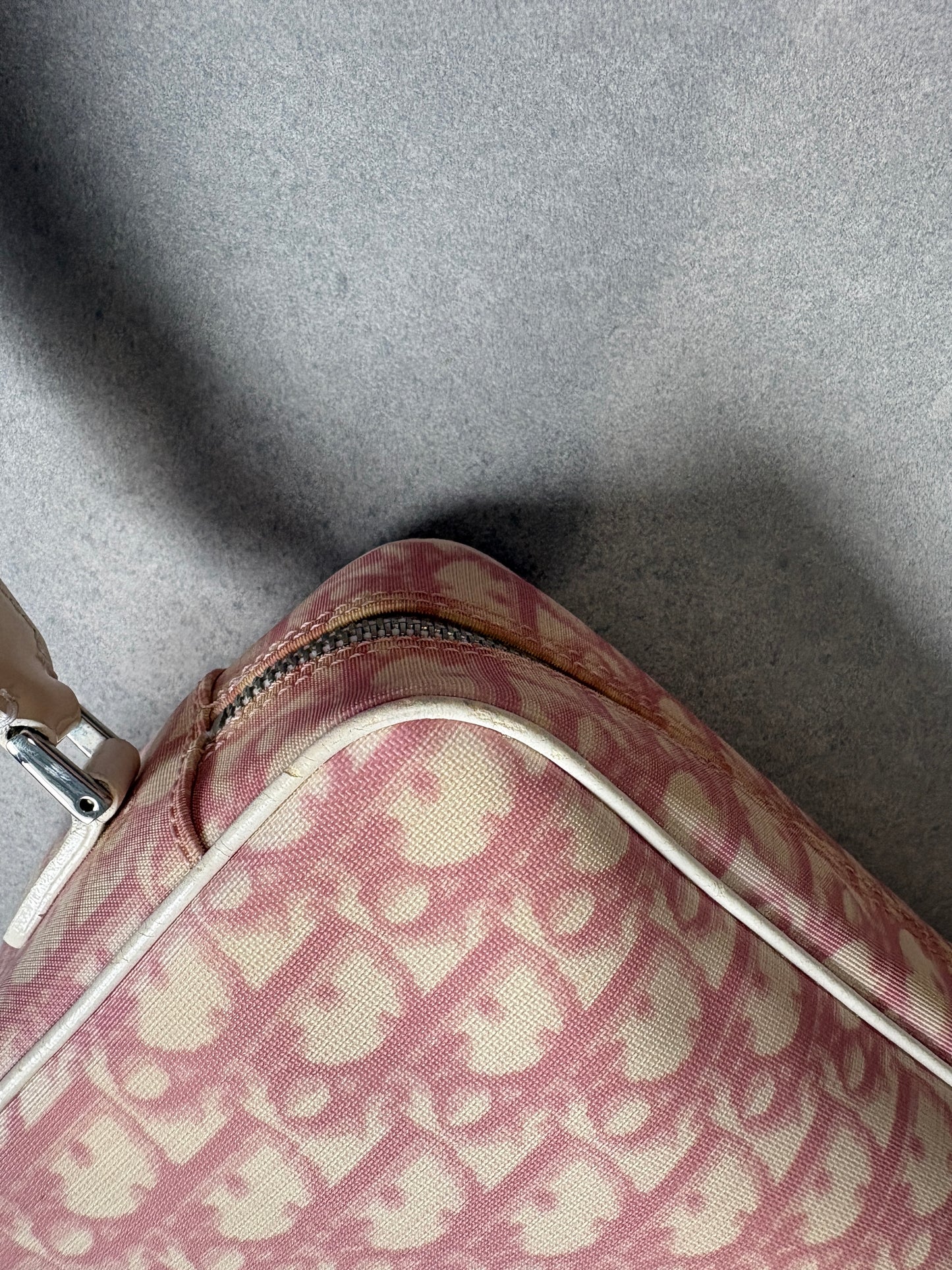 Christian Dior 2000s Pink Trotter Monogram Shoulder Bag