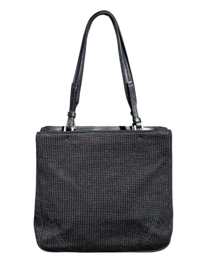 Prada Knit Shoulder Tote Bag Black