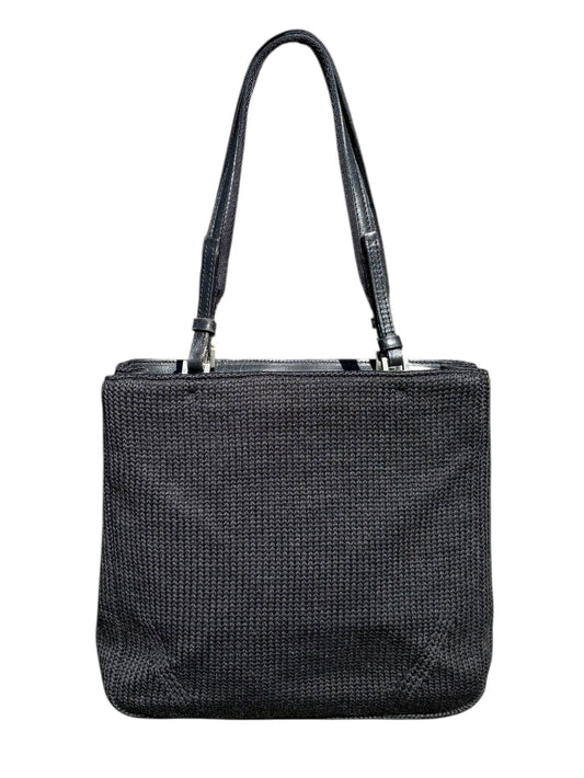 Prada Knit Shoulder Tote Bag Black