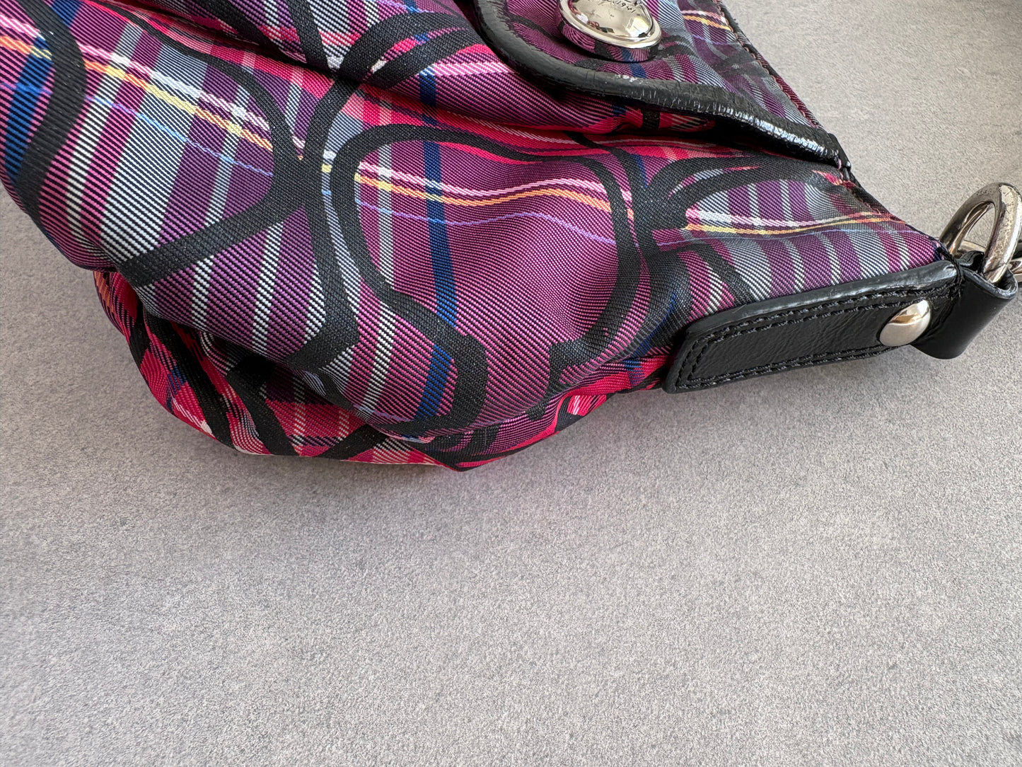 Coach Poppy Tartan Shoulder Bag