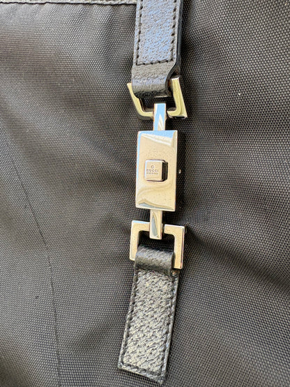 Gucci Black Leather and Material Jackie Bag