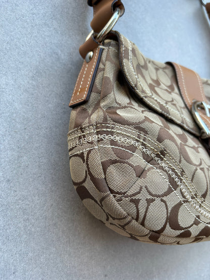 Coach Soho Brown Monogram Shoulder Bag