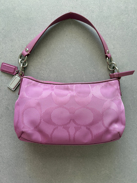 Coach Pink Monogram Shoulder Bag