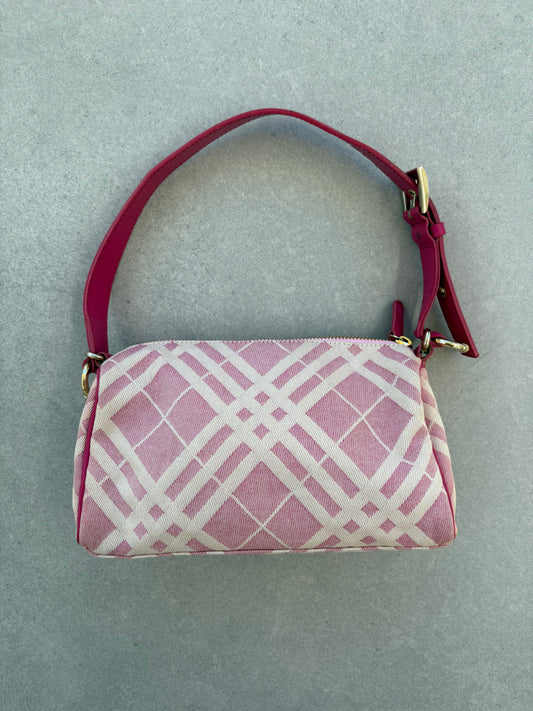 Burberry Pink Nova Check Mini Shoulder Bag