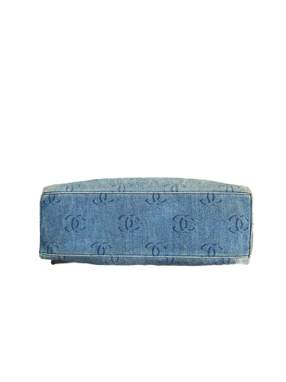 Chanel CC Denim Hobo Shoulder Bag