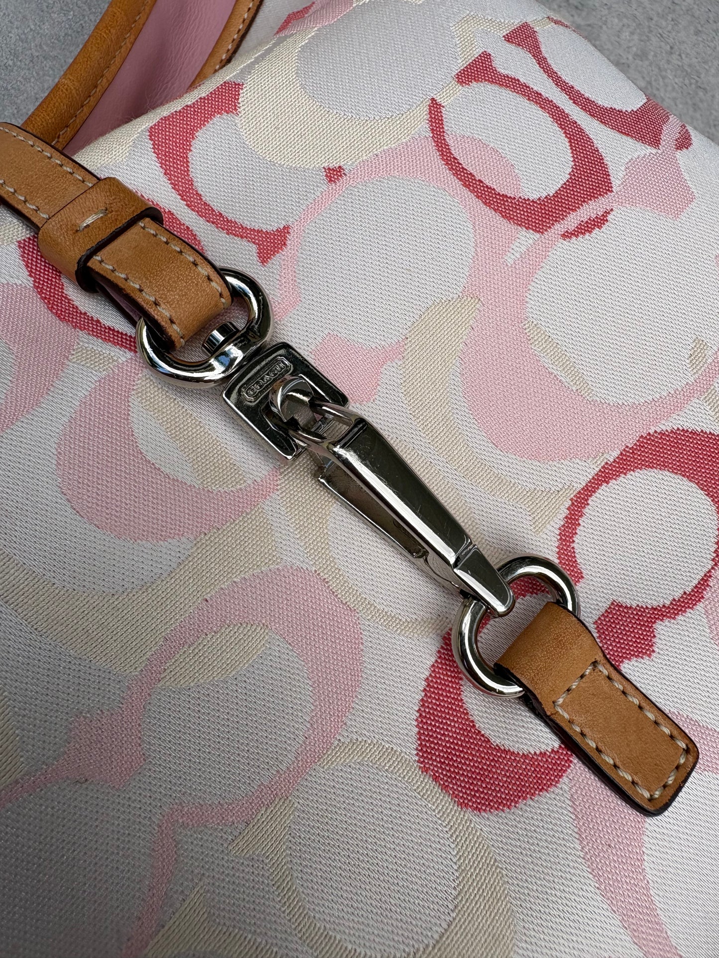 Coach Optic Pink Hampton Shoulder Bag with Clasp