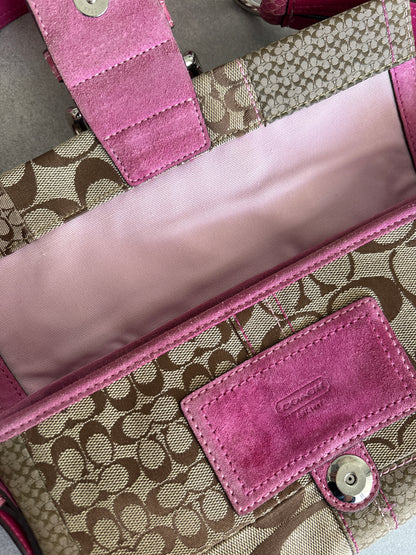 Coach Exotics Soho Patchwork with Pink Snakeskin Shoulder Bag