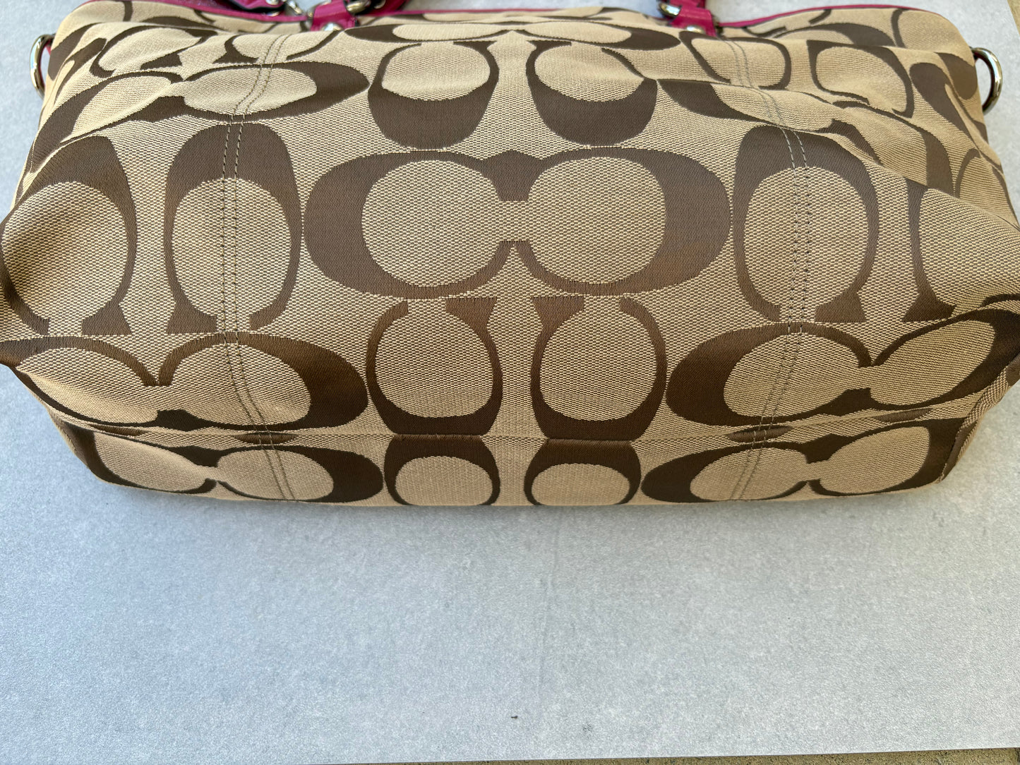 Coach Brown and Pink Tote Bag