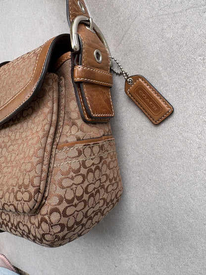 Coach Soho Brown Monogram Shoulder Bag