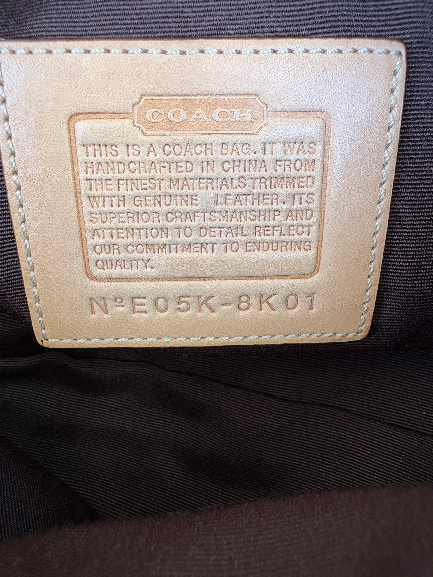Coach Signature Brown Shoulder Bag