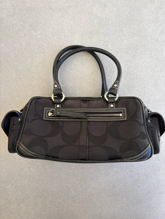 Coach Black Boston Monogram Bag
