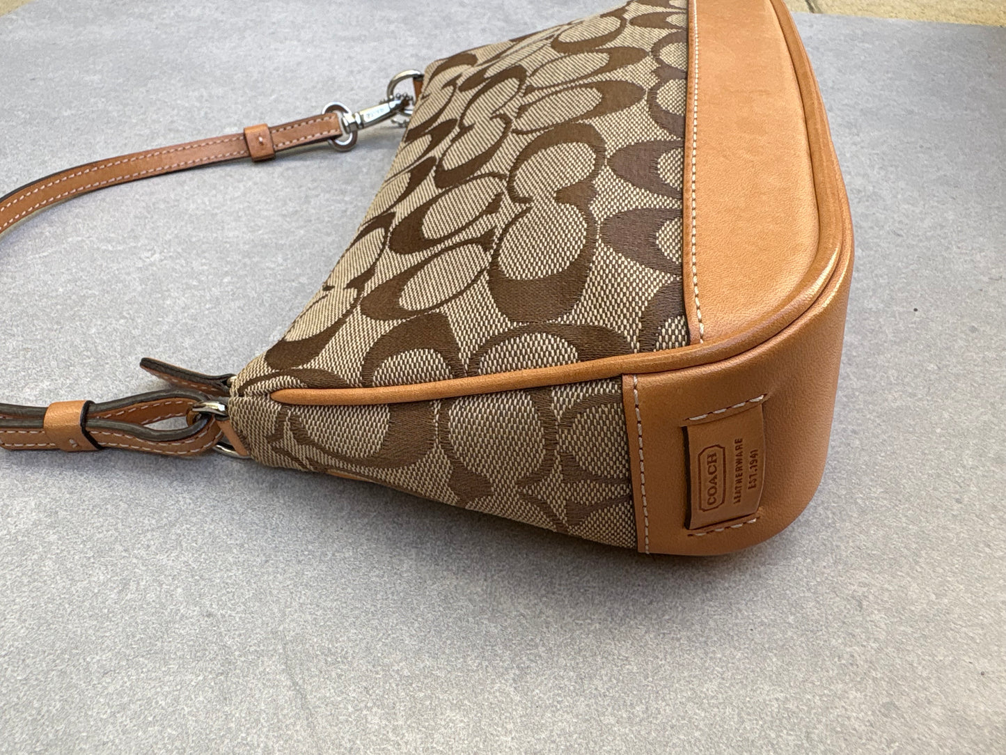 Coach Signature Demi Tan Shoulder Bag