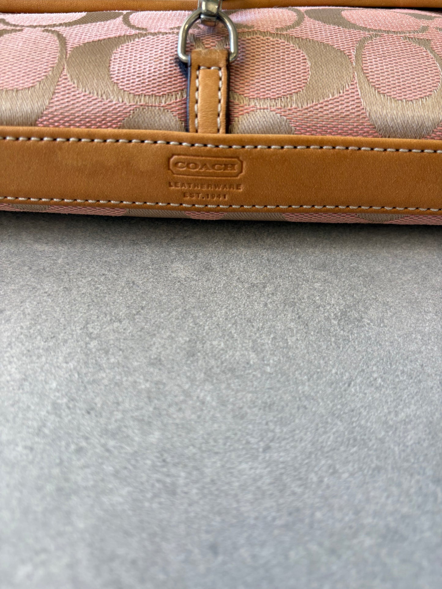 Coach Pink Shoulder Bag with Clasp