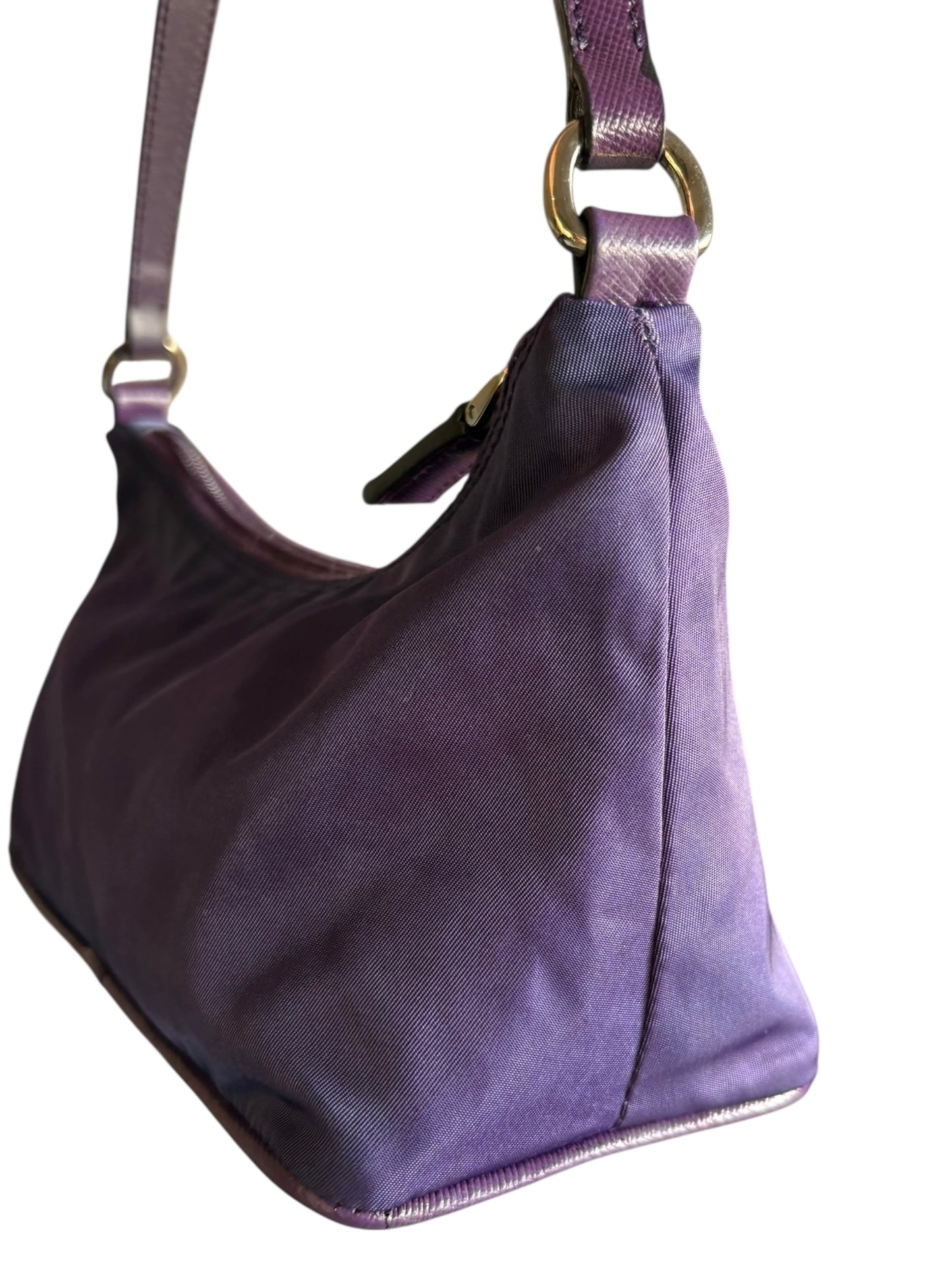 Prada Nylon Shoulder Bag Purple