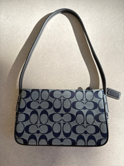 Coach Blue Monogram Shoulder Bag