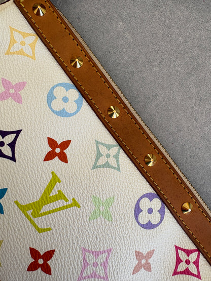 Louis Vuitton x Takashi Murakami White Multicolour Pochette Accessoires 2000s