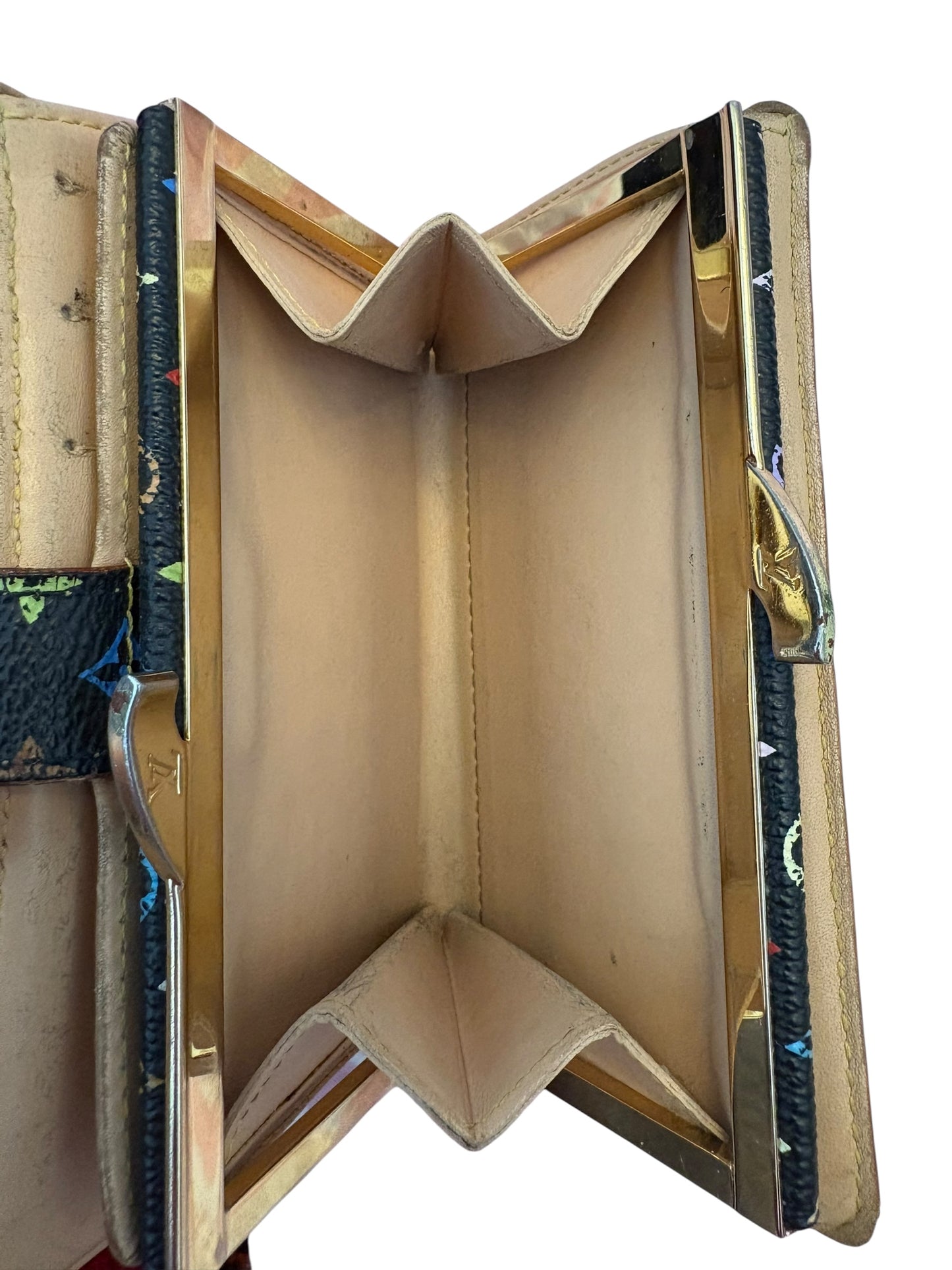 Louis Vuitton x Takashi Murakami Black Viennois wallet
