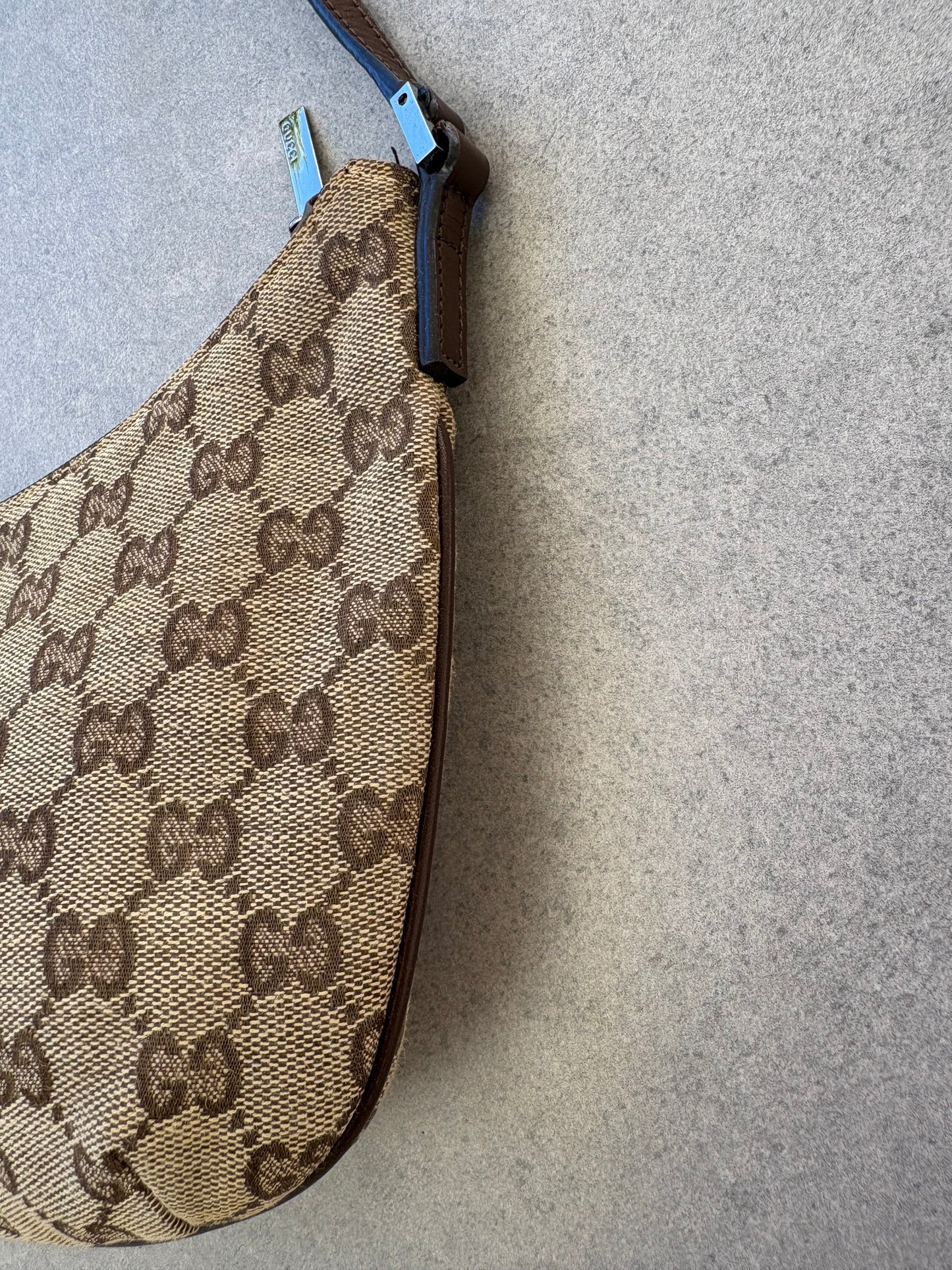 Gucci Brown GG Canvas and Leather Shoulder Bag