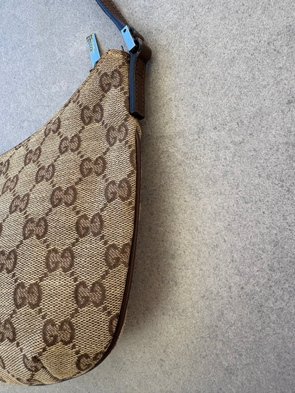 Gucci Brown GG Canvas and Leather Shoulder Bag