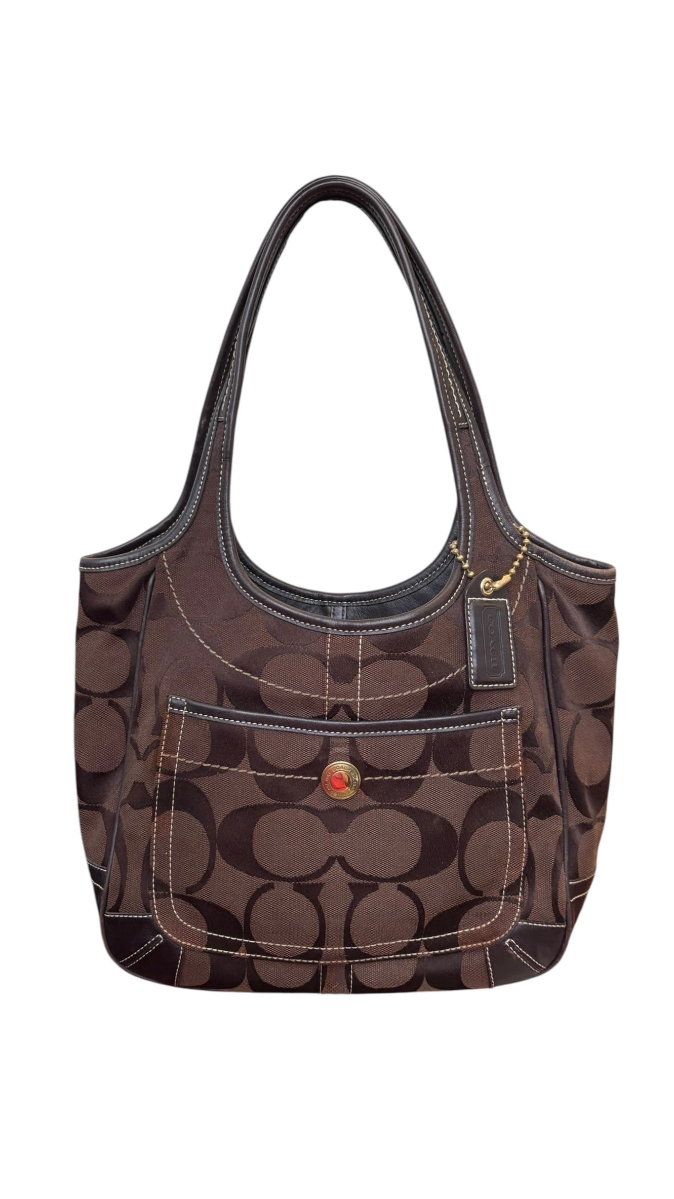 Coach Brown Signature Ergo Shoulder Bag