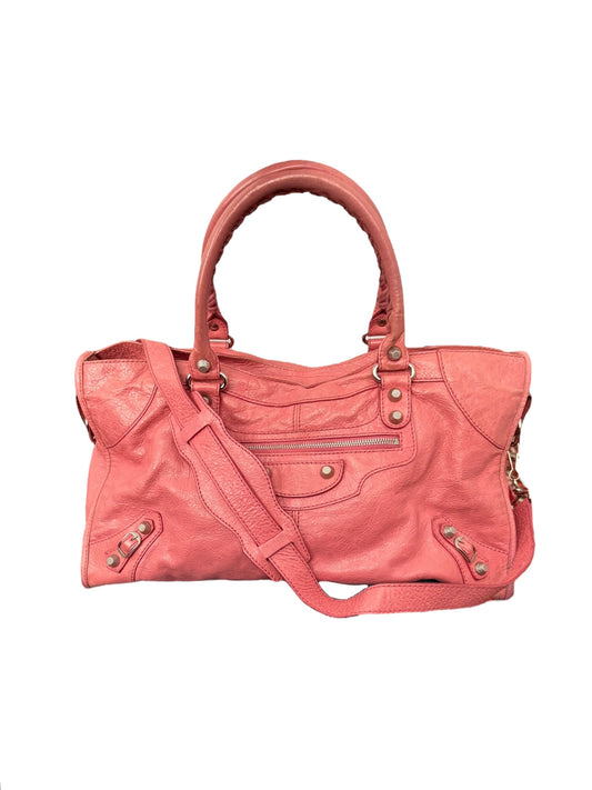 Balenciaga Pink Leather City Bag 2000s