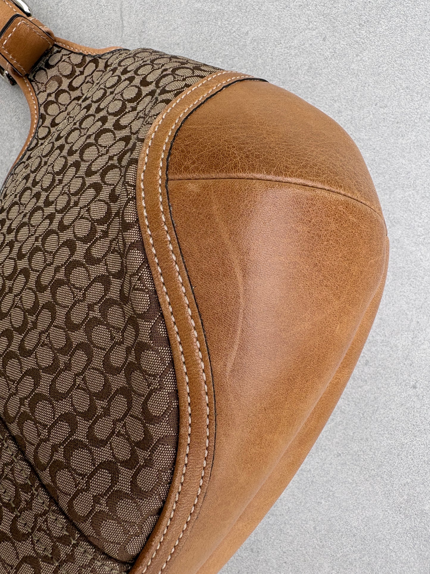 Coach Brown Monogram Signature Shoulder Bag