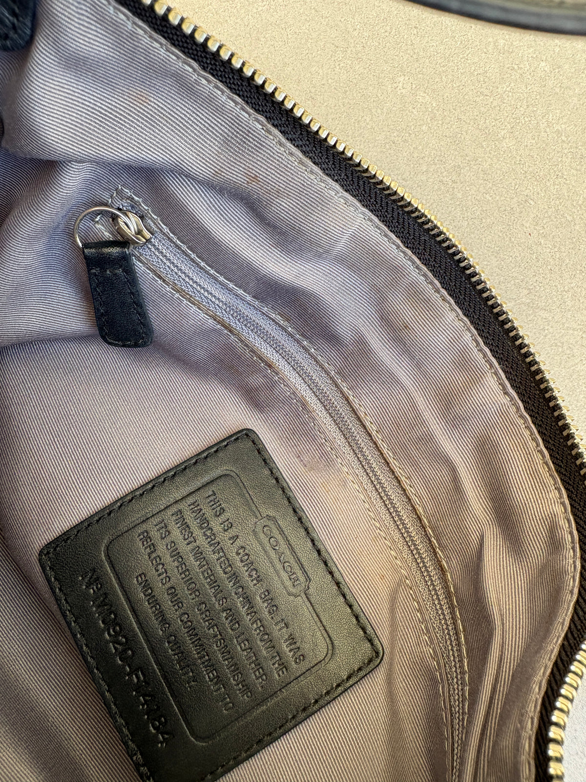 Coach Black Crescent Moon Monogram Shoulder Bag