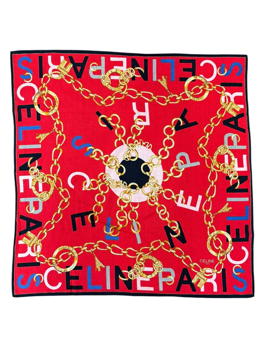 Celine Chain Scarf Red
