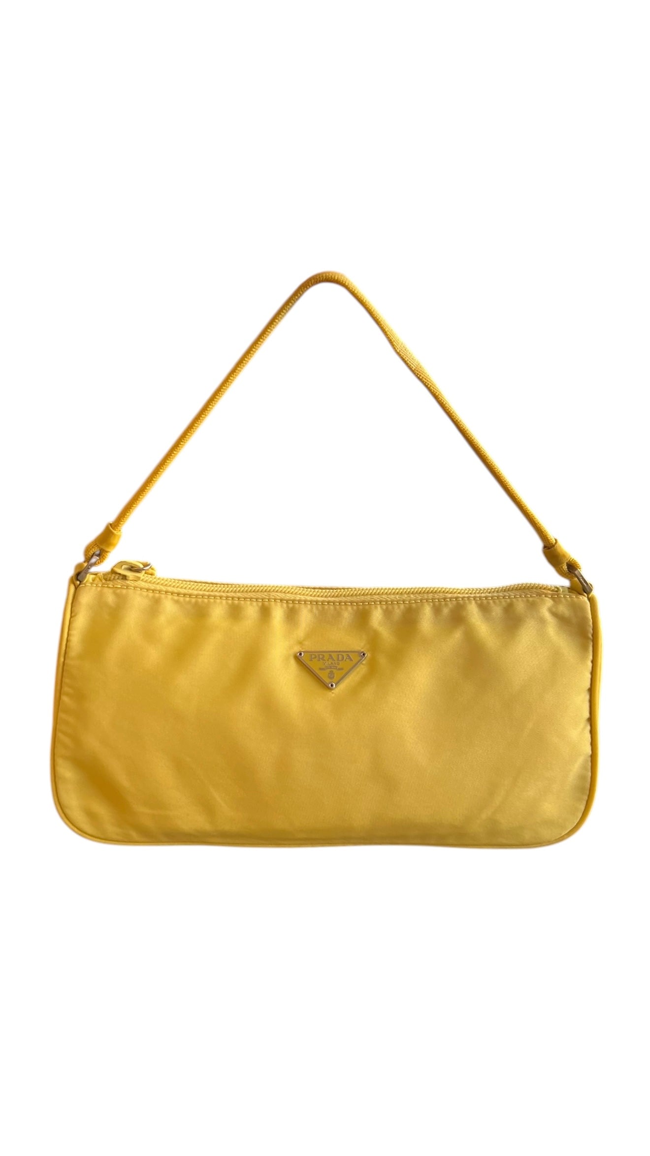 Prada Nylon Tessuto Accessory Pouch Yellow