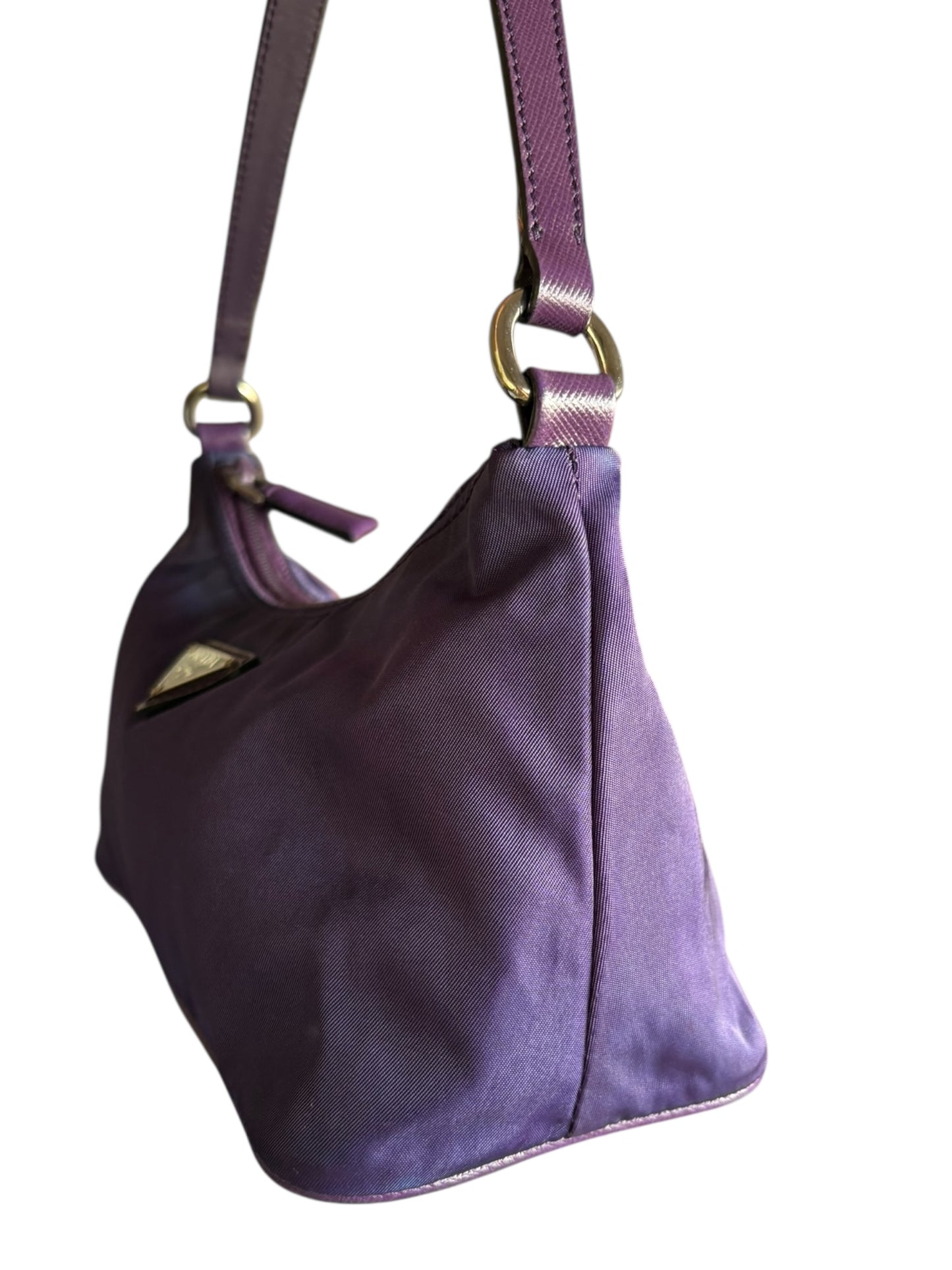 Prada Nylon Shoulder Bag Purple