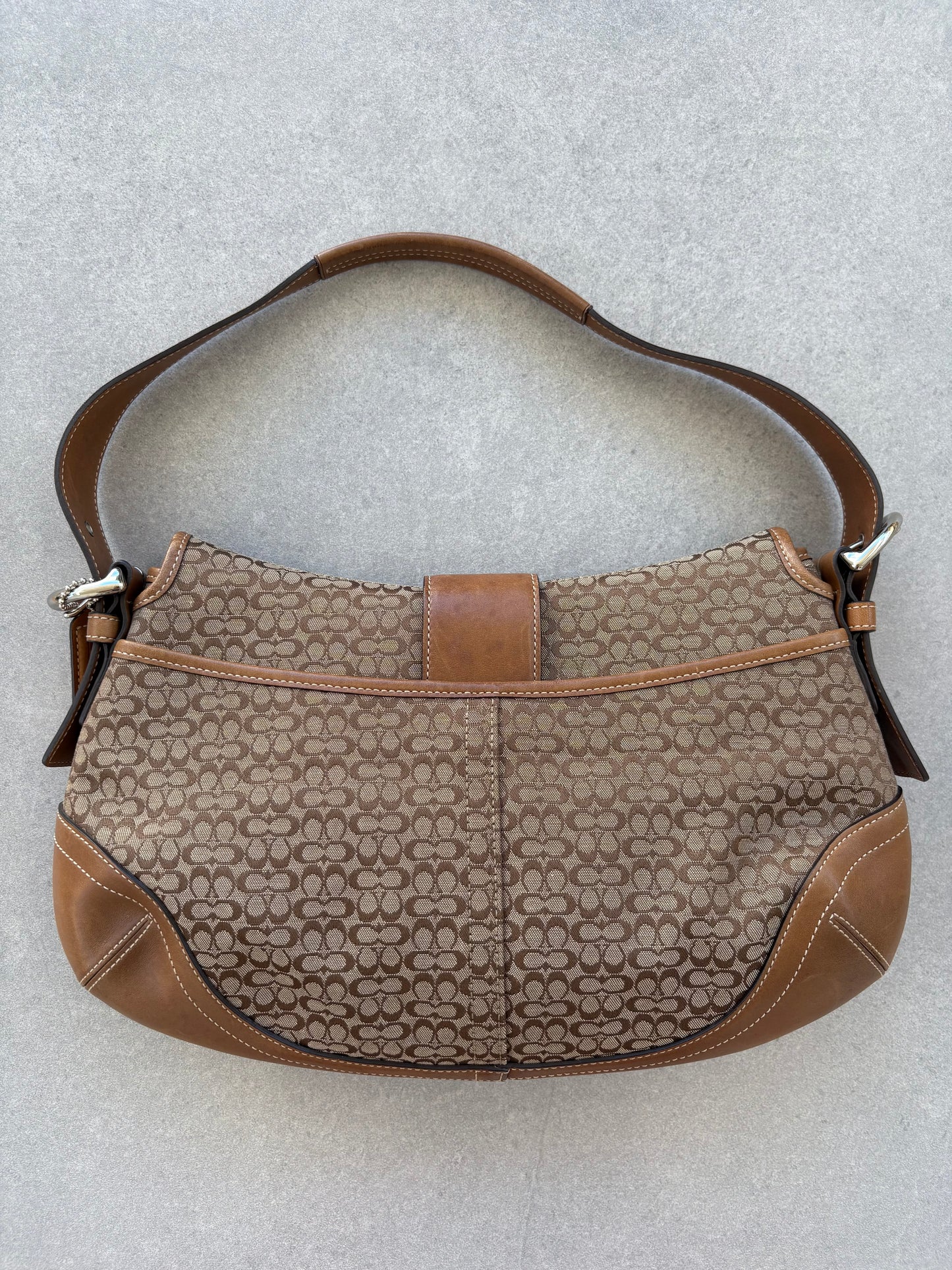 Coach Soho Brown Monogram Shoulder Bag