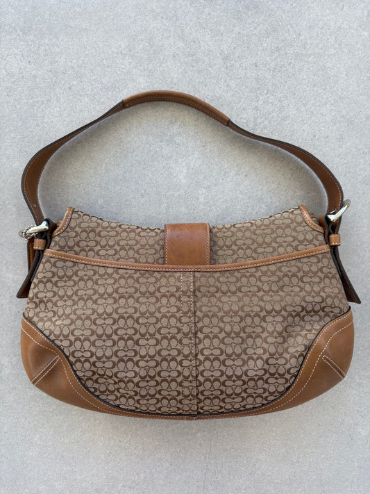 Coach Soho Brown Monogram Shoulder Bag