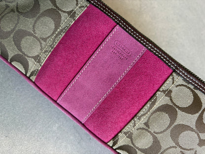Coach Hampton Pink and Beige Shoulder Bag