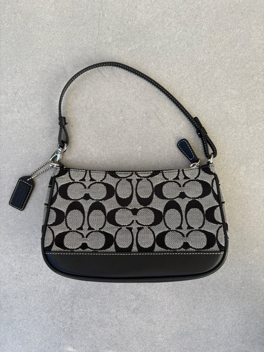 Coach Demi Black and Grey Shoulder Bag