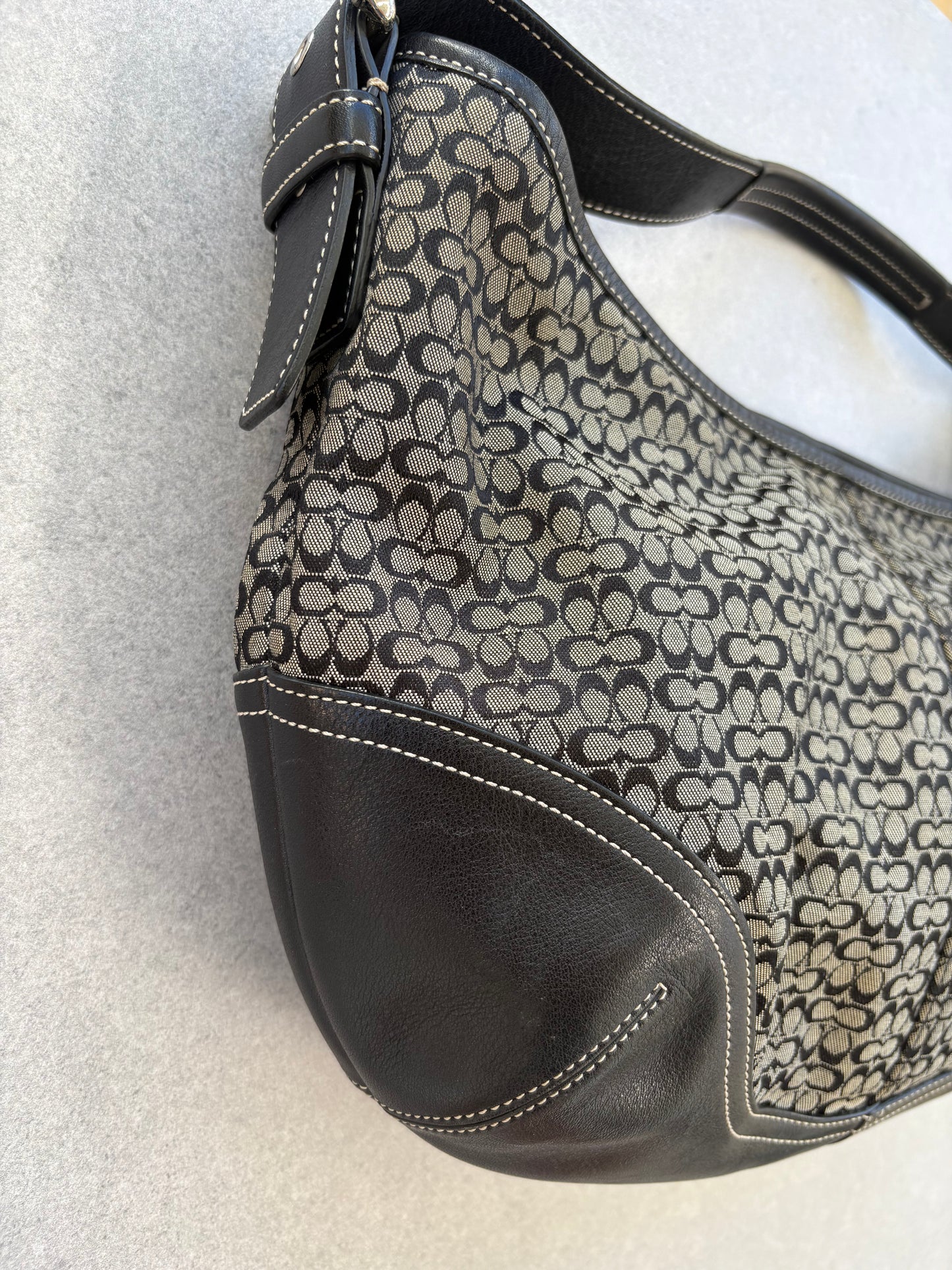 Coach Moon Shoulder Bag Black Monogram