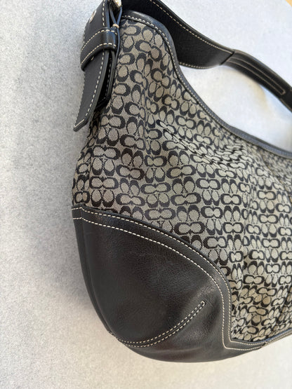 Coach Moon Shoulder Bag Black Monogram