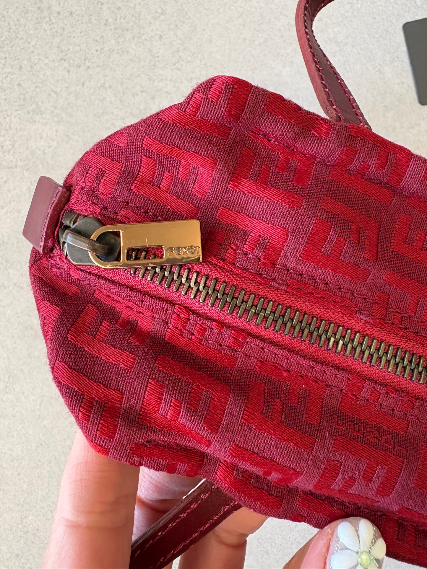 Fendi Mini Zucchico Bag Red