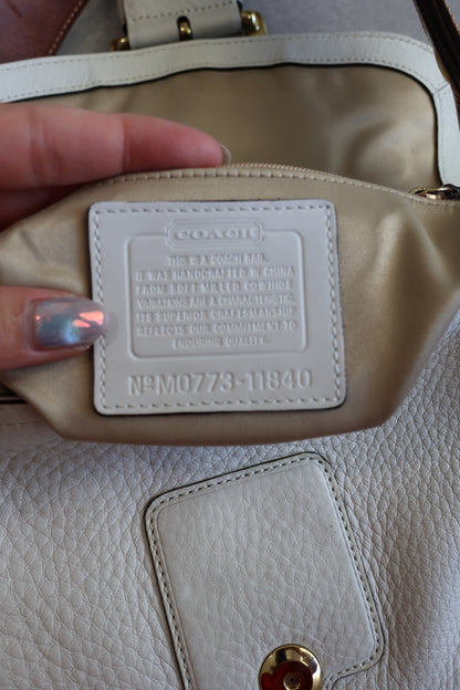 Coach Soho Cream and Brown Leather Shoulder Bag
