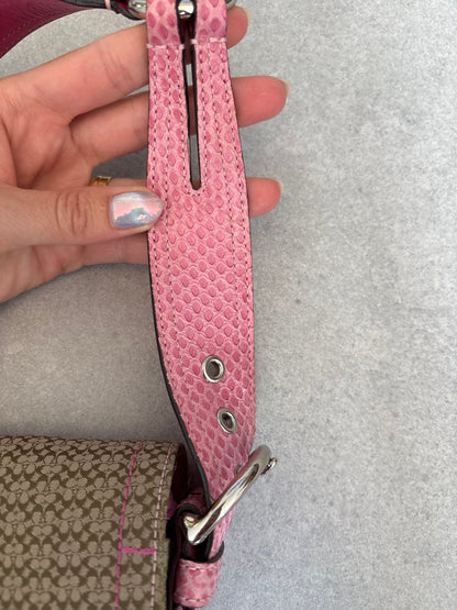 Coach Exotics Soho Patchwork with Pink Snakeskin Shoulder Bag