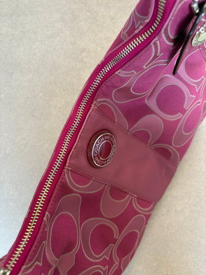 Coach Pink Monogram Shoulder Bag Two-way