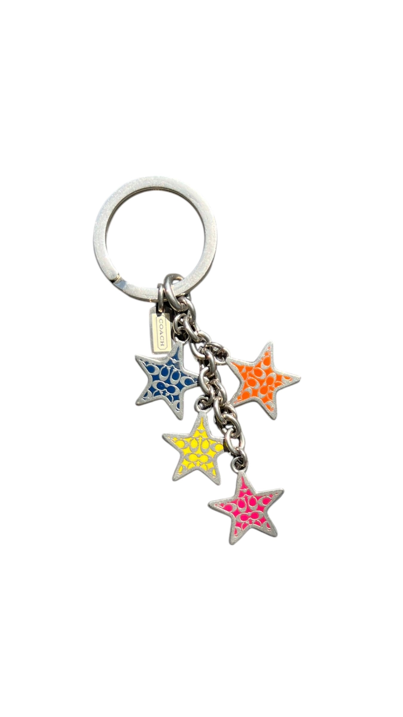 Coach Multicoloured Star Keyring