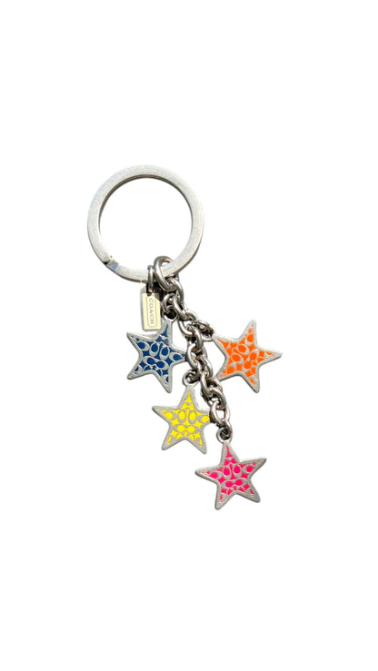 Coach Multicoloured Star Keyring
