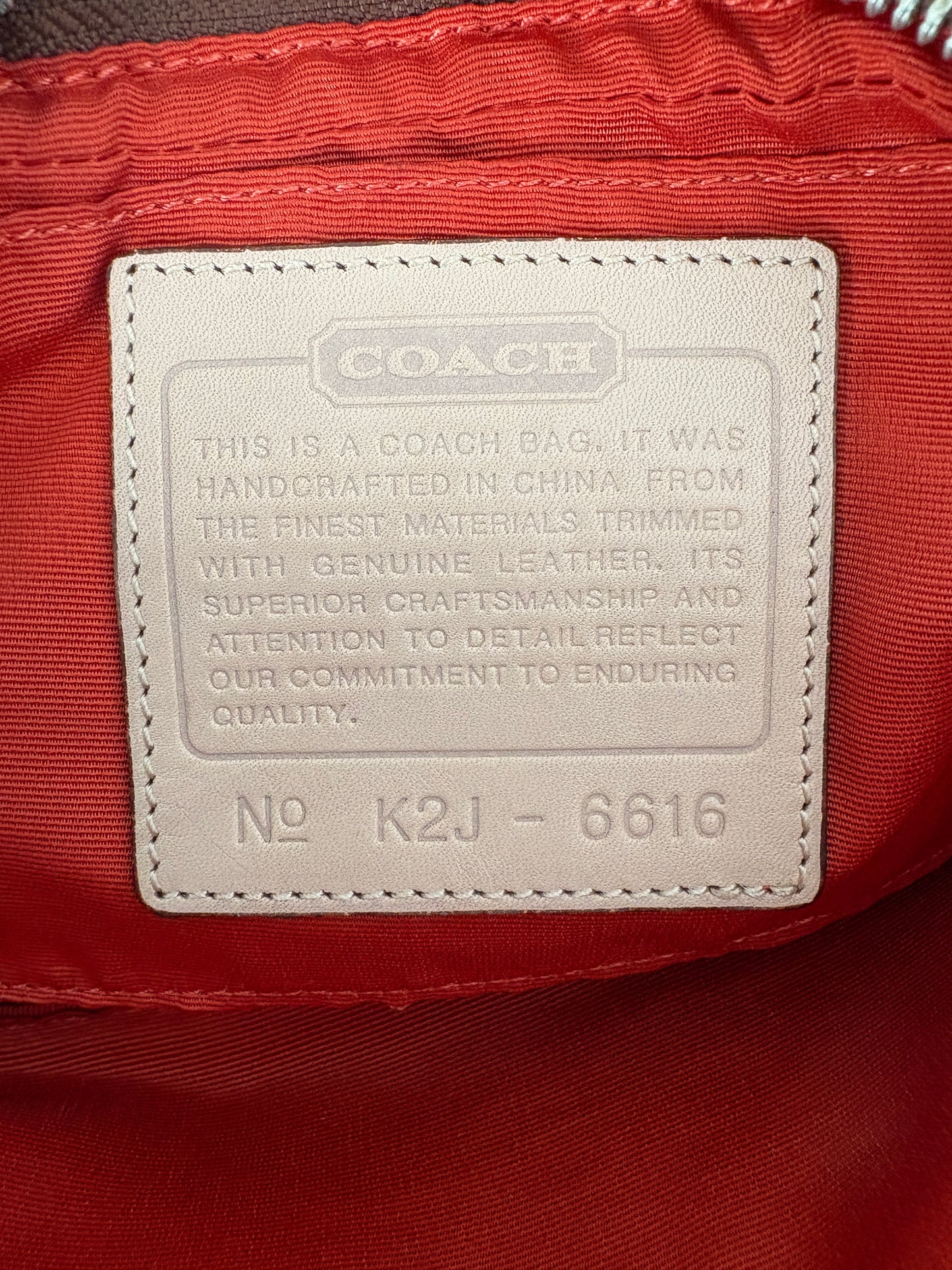 Coach Brown Canvas Signature Crossbody Bag