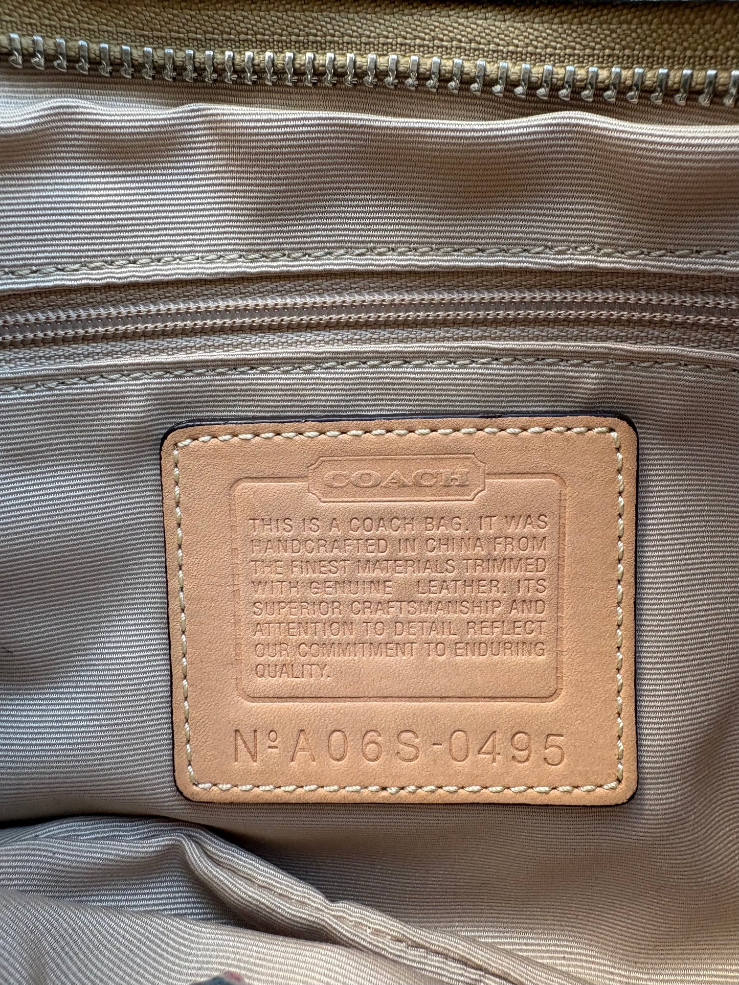 Coach Soho Monogram Bag Brown and Gold