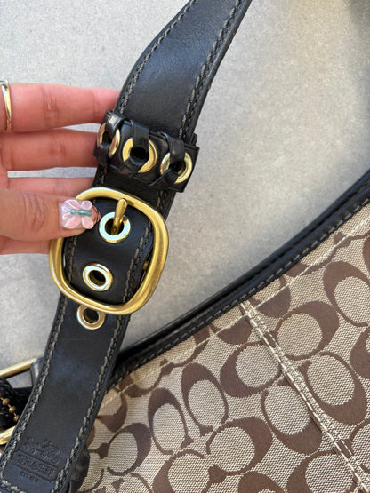 Coach Bleeker Bag in Brown Monogram Signature Print