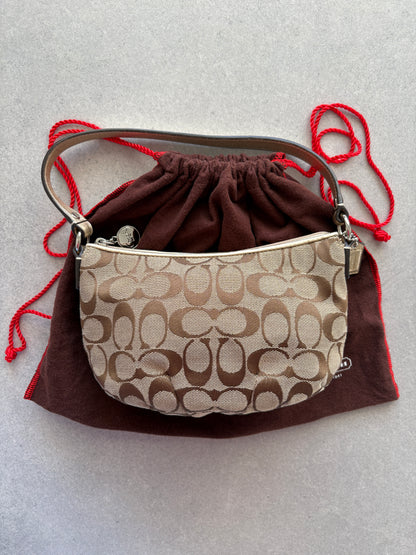 Coach Monogram Brown Shoulder Bag