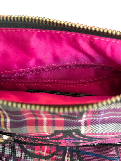 Coach Poppy Berry Tartan Plaid Shoulder Bag Two Way